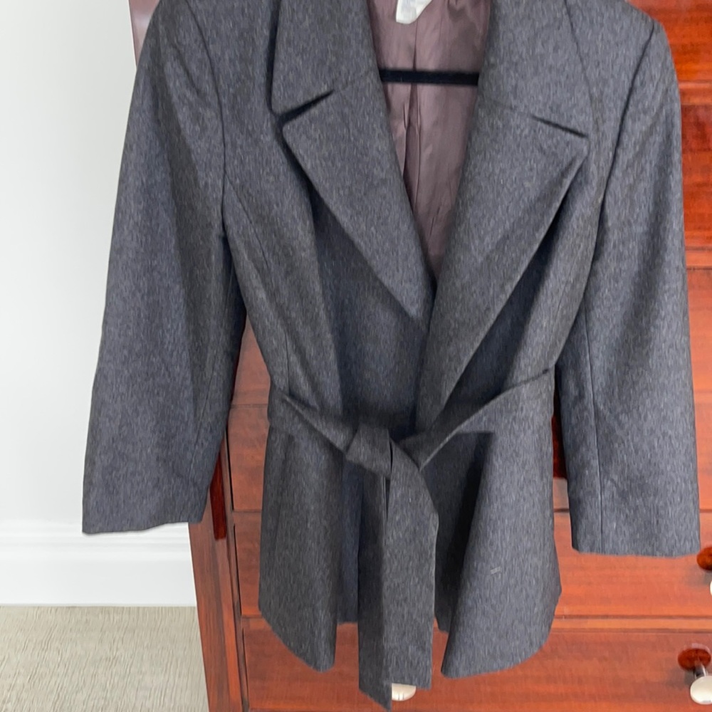 Michael Kors belted cashmere jacket,cropped sleeve